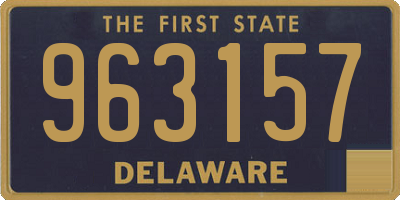 DE license plate 963157