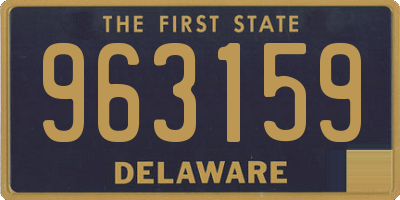 DE license plate 963159