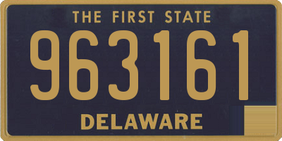 DE license plate 963161