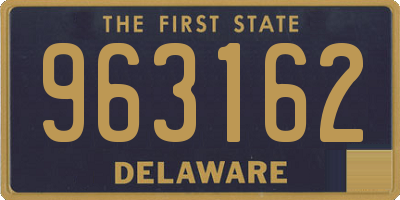 DE license plate 963162