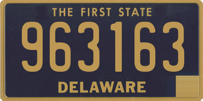 DE license plate 963163