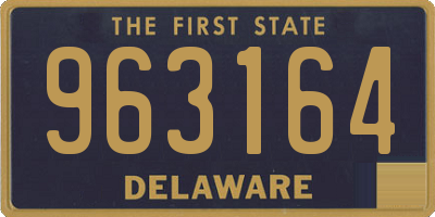 DE license plate 963164