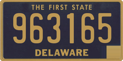 DE license plate 963165