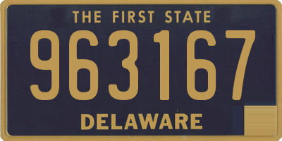 DE license plate 963167