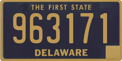 DE license plate 963171