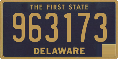 DE license plate 963173