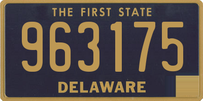 DE license plate 963175