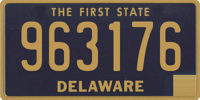 DE license plate 963176