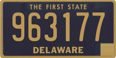 DE license plate 963177