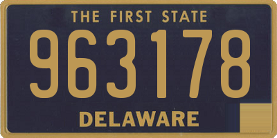 DE license plate 963178