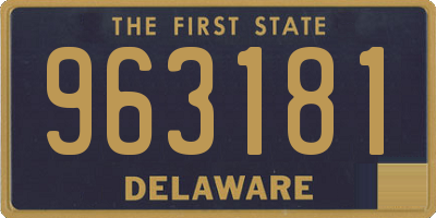 DE license plate 963181