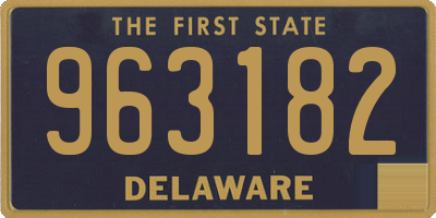 DE license plate 963182