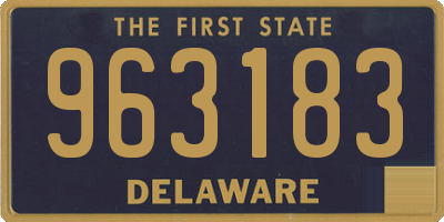 DE license plate 963183