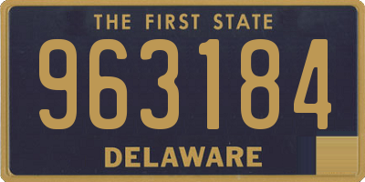 DE license plate 963184