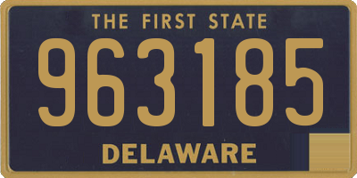 DE license plate 963185