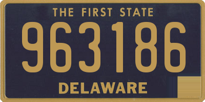 DE license plate 963186