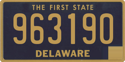 DE license plate 963190