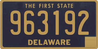 DE license plate 963192