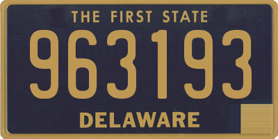 DE license plate 963193