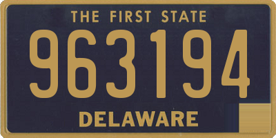 DE license plate 963194