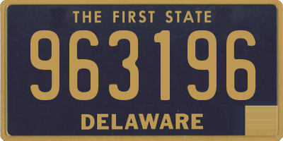 DE license plate 963196