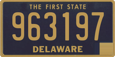 DE license plate 963197