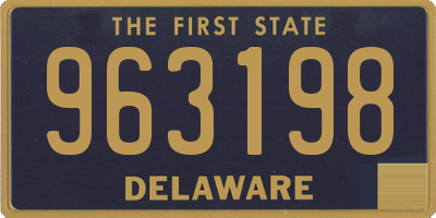 DE license plate 963198