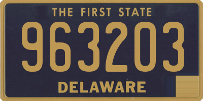 DE license plate 963203