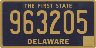 DE license plate 963205