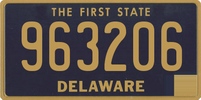 DE license plate 963206