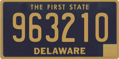 DE license plate 963210