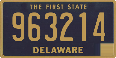 DE license plate 963214