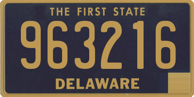 DE license plate 963216