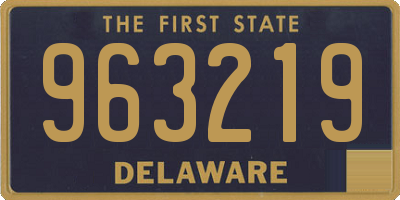 DE license plate 963219