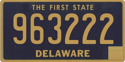 DE license plate 963222