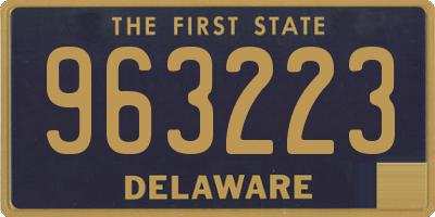 DE license plate 963223