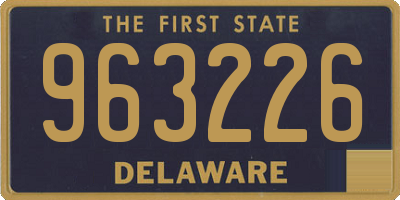 DE license plate 963226