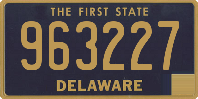 DE license plate 963227