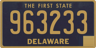 DE license plate 963233