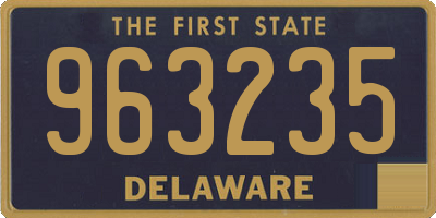 DE license plate 963235