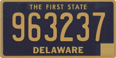 DE license plate 963237