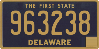 DE license plate 963238