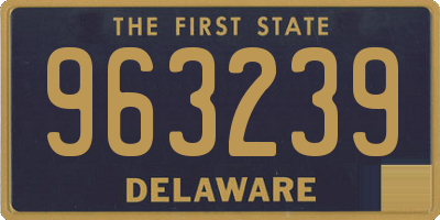 DE license plate 963239