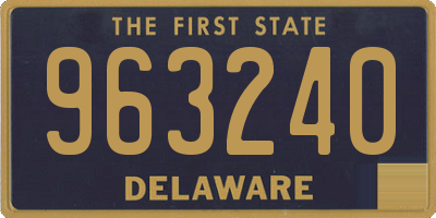 DE license plate 963240