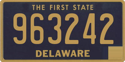 DE license plate 963242