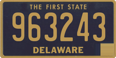 DE license plate 963243