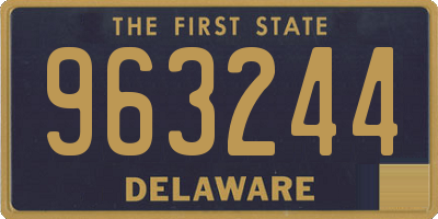 DE license plate 963244