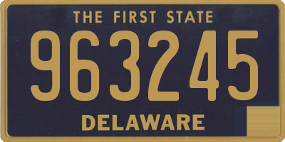 DE license plate 963245