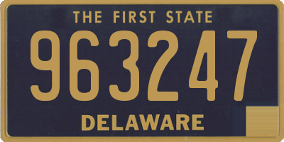 DE license plate 963247