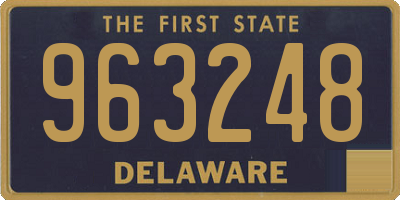 DE license plate 963248